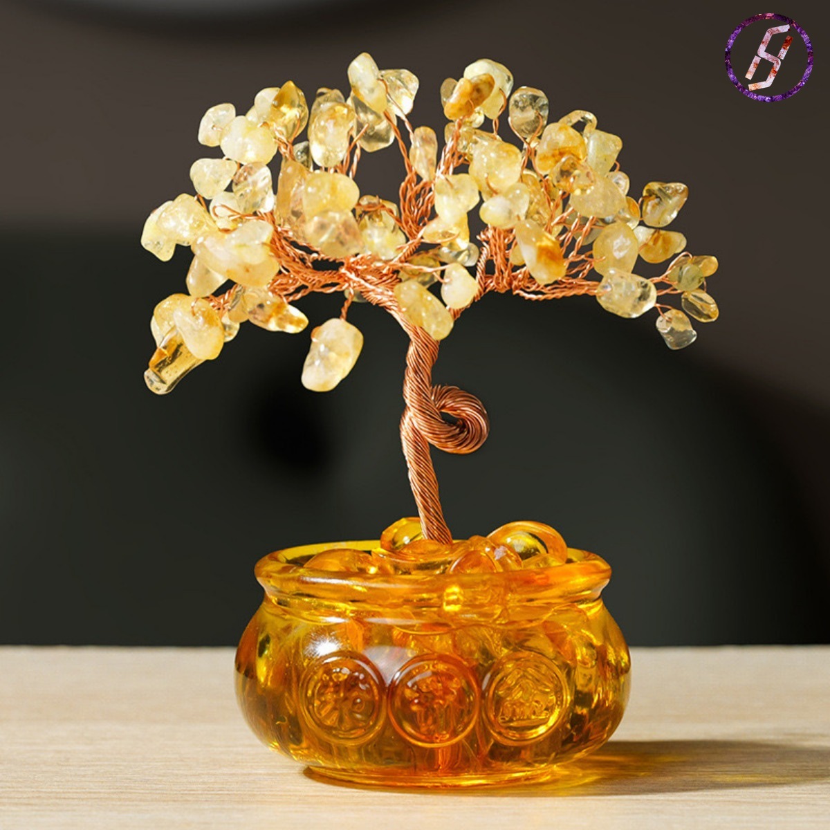 Natural Amethyst Citrine Geode Cluster A Basin for Gathering Wealth - Feng Shui Prosperity Tree for Bioenergetic Space Optimization Feng Shui Money Tr