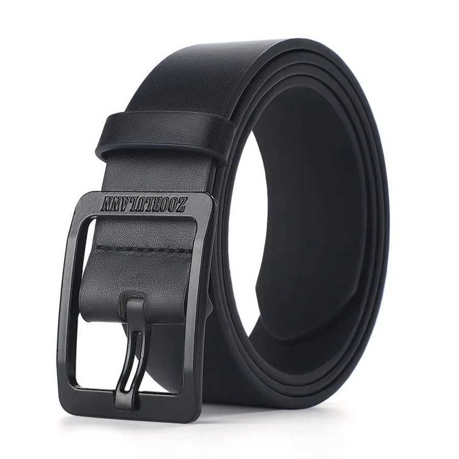 Mens black PU belt casual denim belt ideal choice for outdoor parties and holiday gifts high-quality belt W250326
