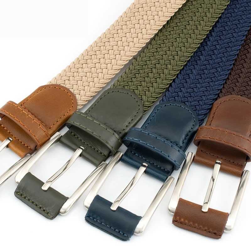 105cm Adjustable Buckle Braided Strap Unisex Jeans Trouser Pants with Womens Metal Lock Waist Belt W250326
