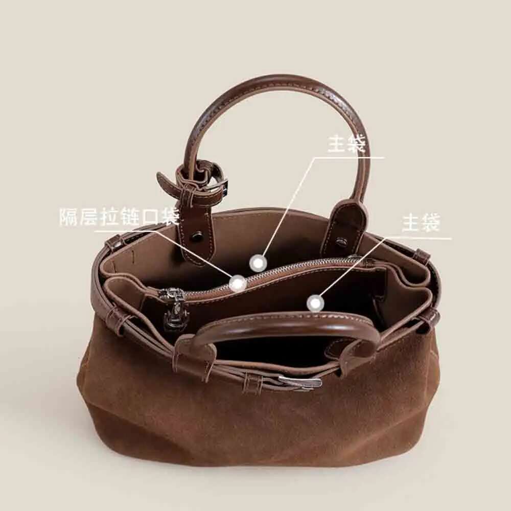 New Collection Designer Matte Cow Leather Tote High-End Cowskin Women Handbag Camel Coffee Color Female Shoulder Bag