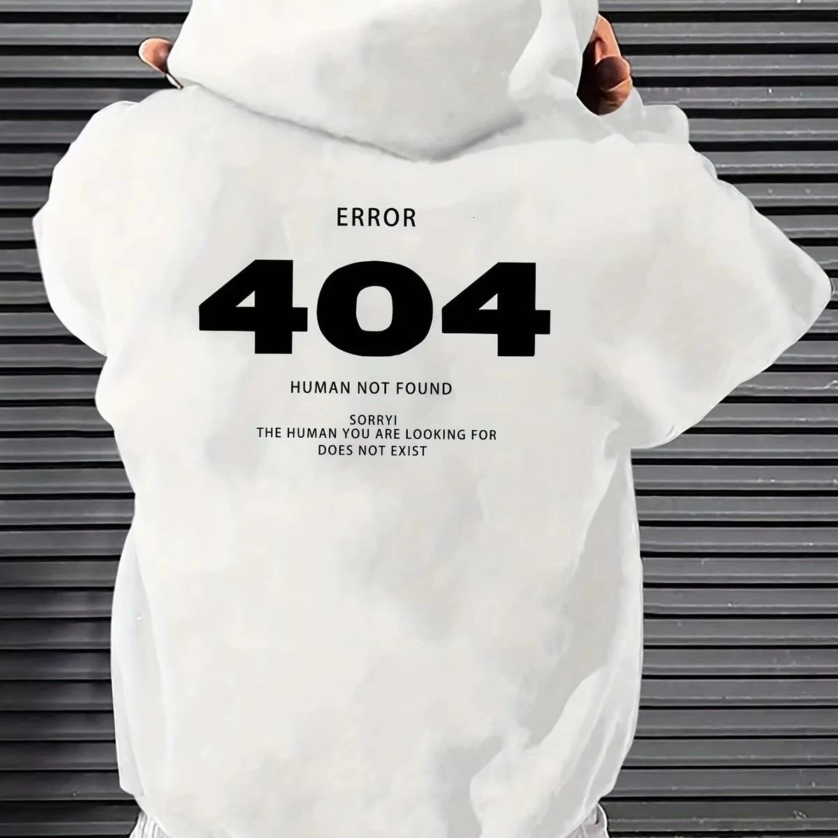 Harajuku mens hip-hop latte hoodie 404 graphic casual sportswear mens oversized cotton hoodie mens clothing. 250324