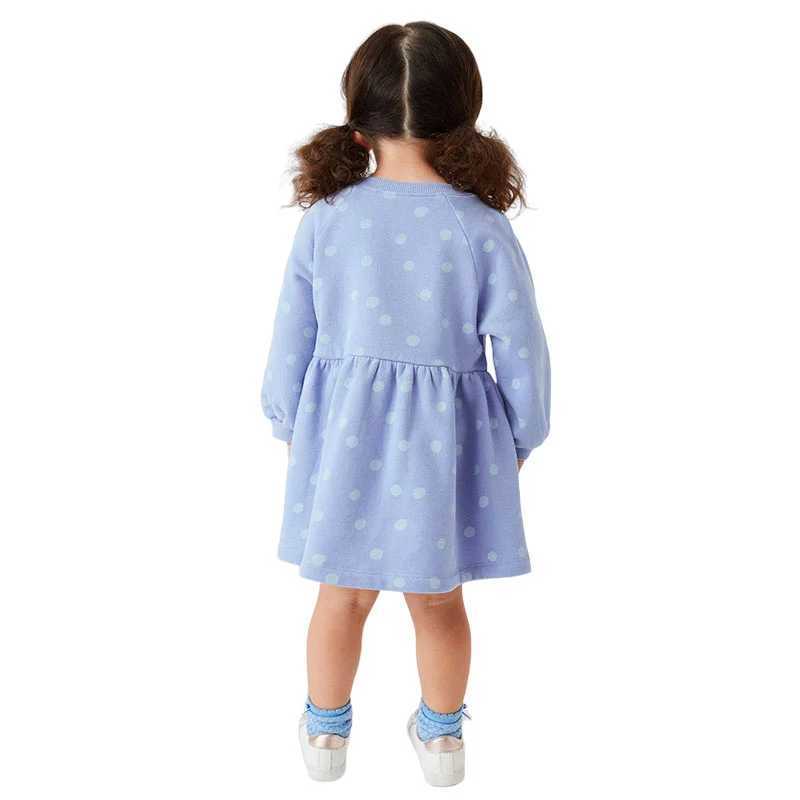 Jumping Meters 2-7T Autumn Winter Princess Dress Animal Flower Embroidery Long Sleeve Baby Par Clothing Sweater W250326
