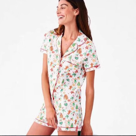 Summer printed set women's sleepwear temperament home wear