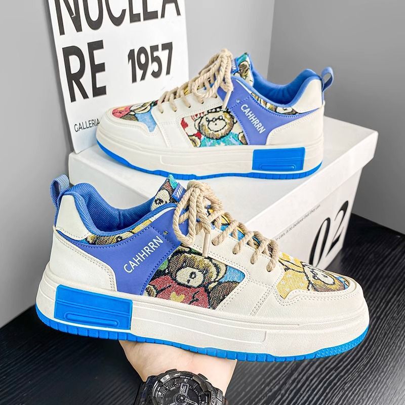 2025S New Trend Designer Feudal Men S Spring New Breathable Board Casual Versatile Thick Sole Student Shoes Sports Trendy Shoes