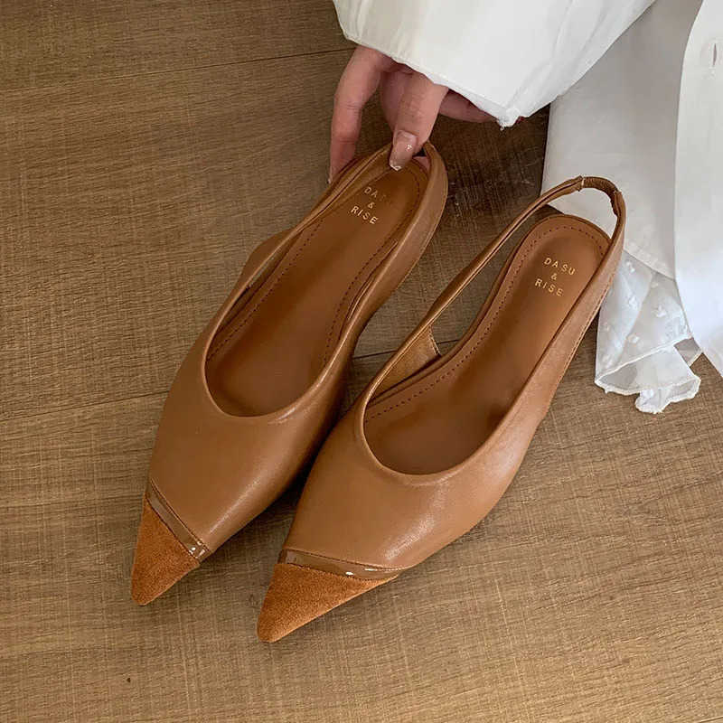 Luxury Footwear Slip On Wen Flats Sandals Shoes Casual Fem Pointed Toe Fashion Shallow Ladies Flats Sandals Shoes Z250326