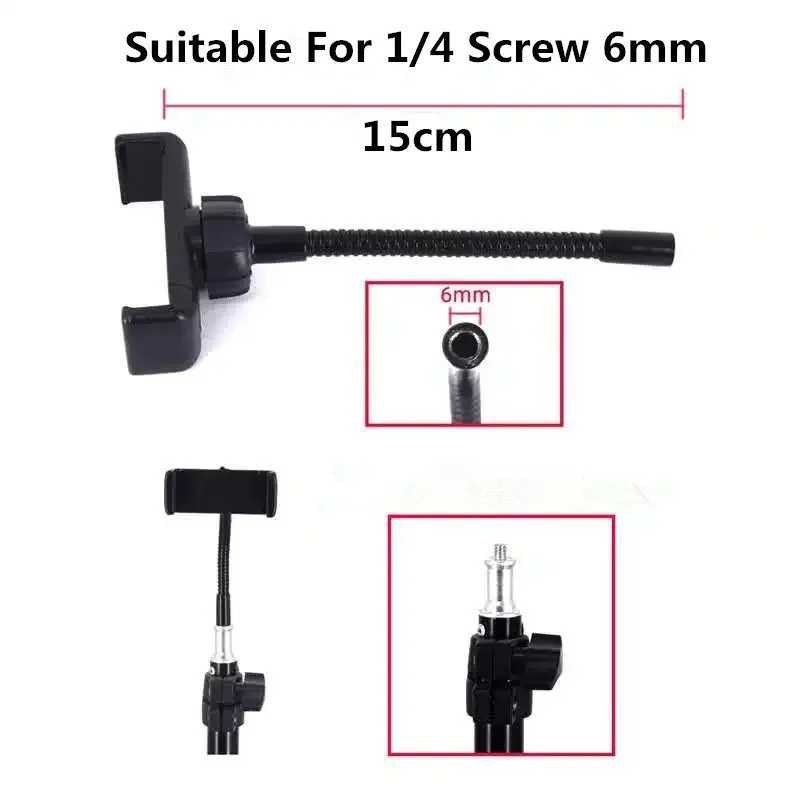 Flexible hose cellular phone clip holder for LED selfie ring light replacement kit 360 degree installation of mobile phone clipXJ250326