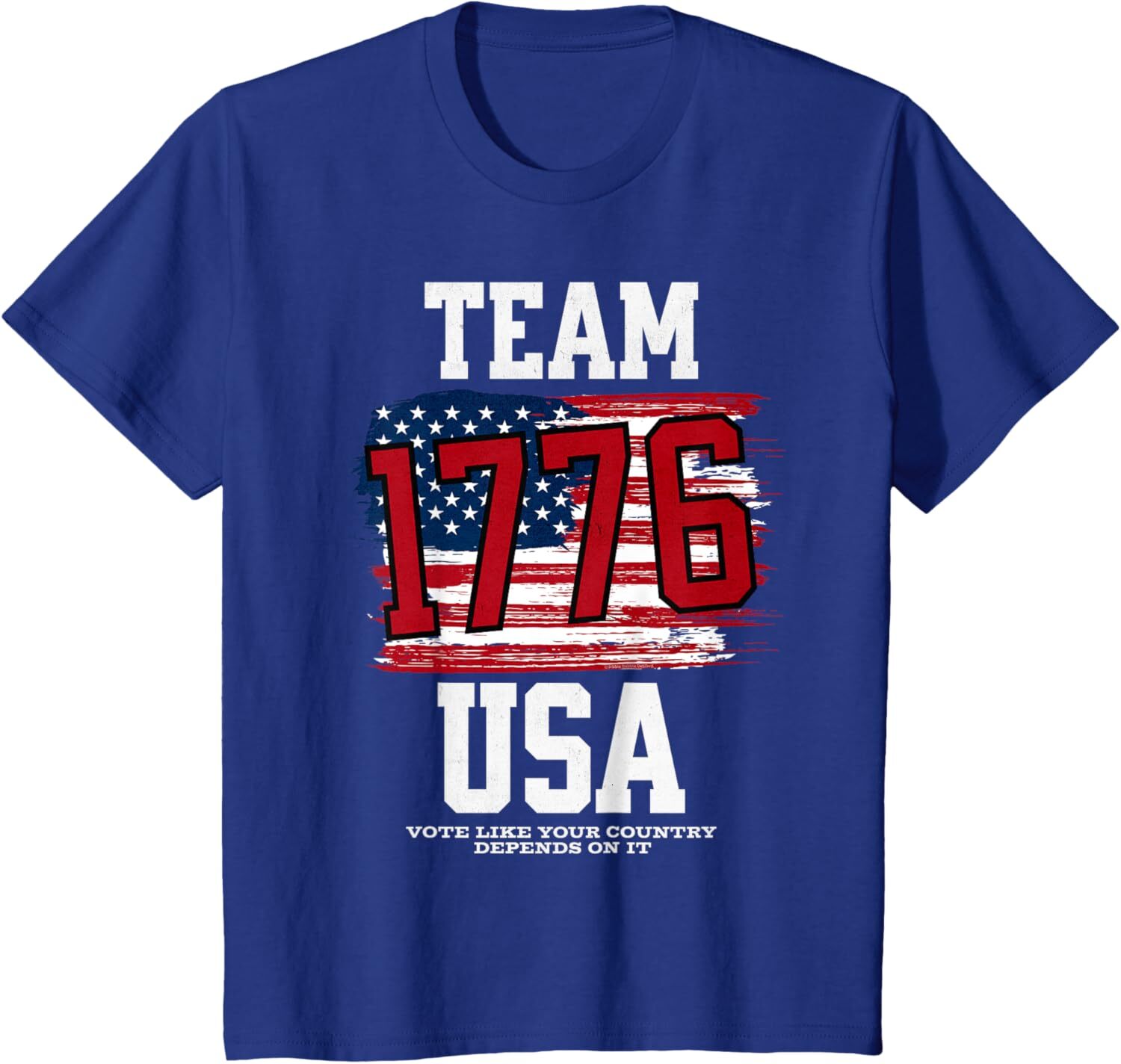 T shirt for Mens Team 1776 USA Vote Like Your Country Depends On It - VOTE Graphic Tee Casual Tops Clothes Short sleeve