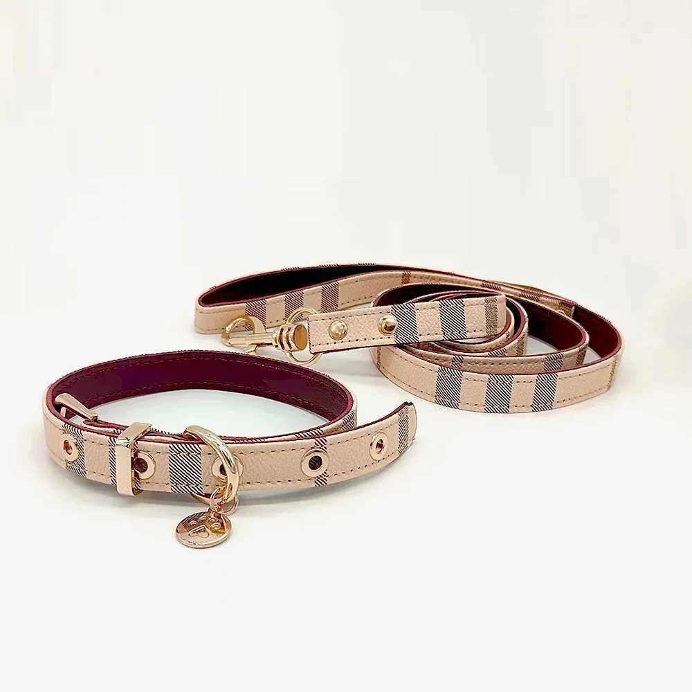 Pet Collar and Belt Set Leather Fashion Adjustable Dog Collar Pet Supplies Large Dog Collar Dog Gift X2503261