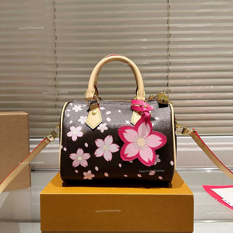 Shoulder Bags blossom bag designer tote small cherry boston bags leather crossbody shoulder Bag brown women Handbag fashion purse25