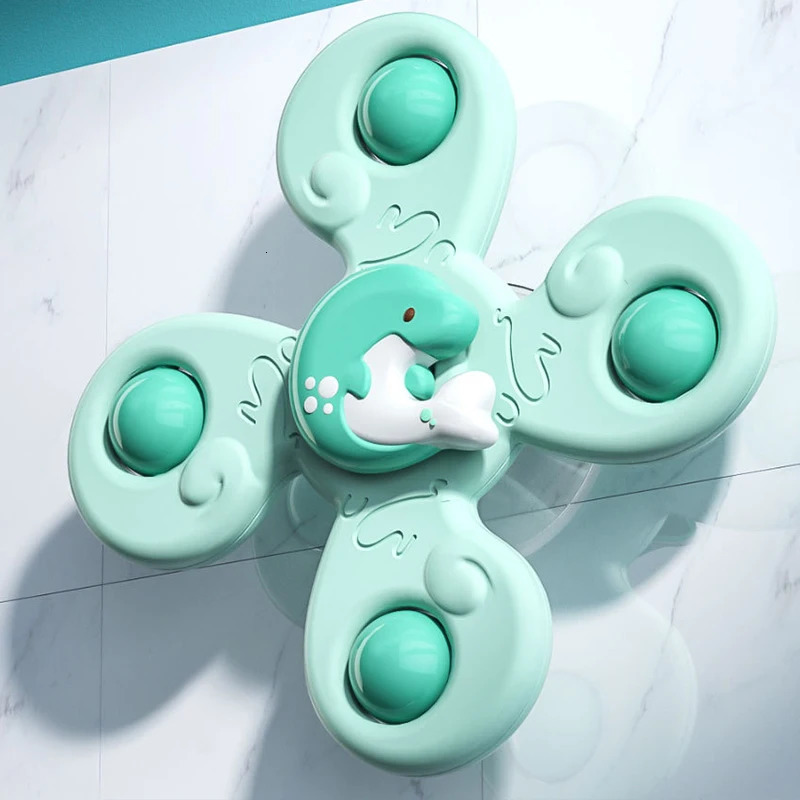 3Pcs Suction Cups Spinning Top Relief Stress Educational Toys Baby Spinners Bath Toys For Toddlers Bath Gifts 250326