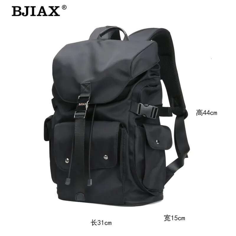 BJIAX Men Leisure Travel Computer Backpack Simple Korean Version Of High School Students Fashion Trend Bag