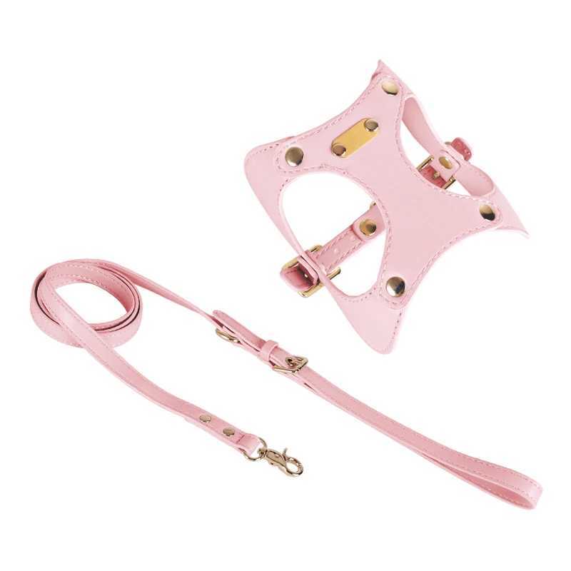 Luxury Soft Leather Pet Strap Set Waterproof Adjustable Dog Strap Suitable for Small Dog Outdoor Accessories X250326