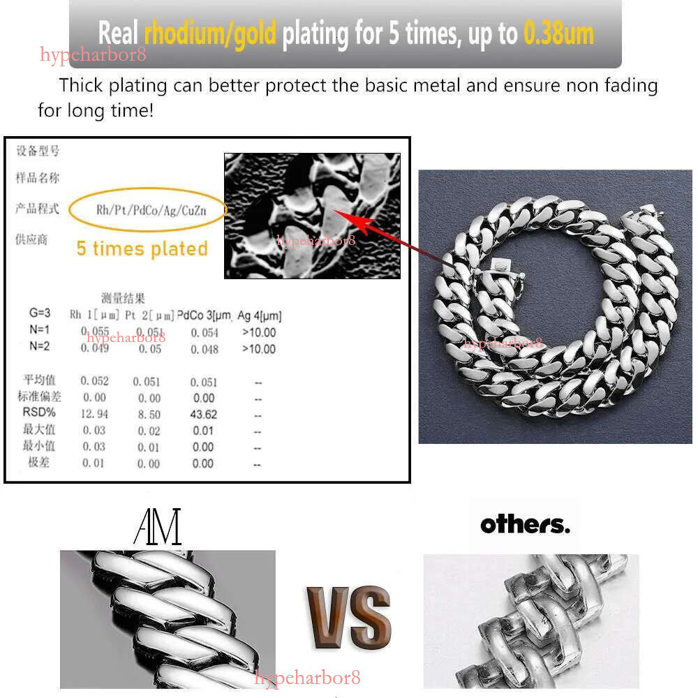 Fine Jewelry In stock Sterg Sier VVS Moissanite Dia Iced Out Miami Cuban k Chain Necklace For Men