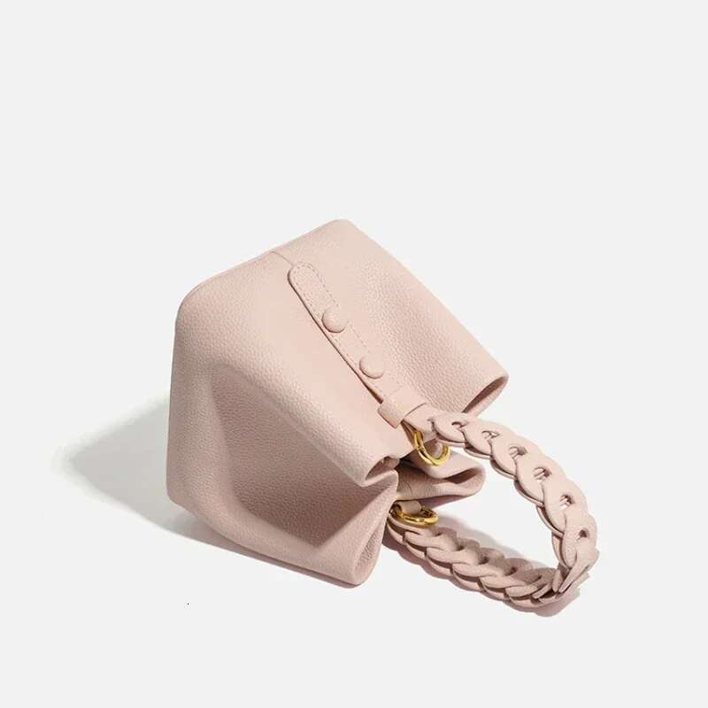 Jonlily Women Genuine Leather Shoulder Female Handbag Totes Small Bucket Casual Crossbody Bag Daybag Purse -Kg1640