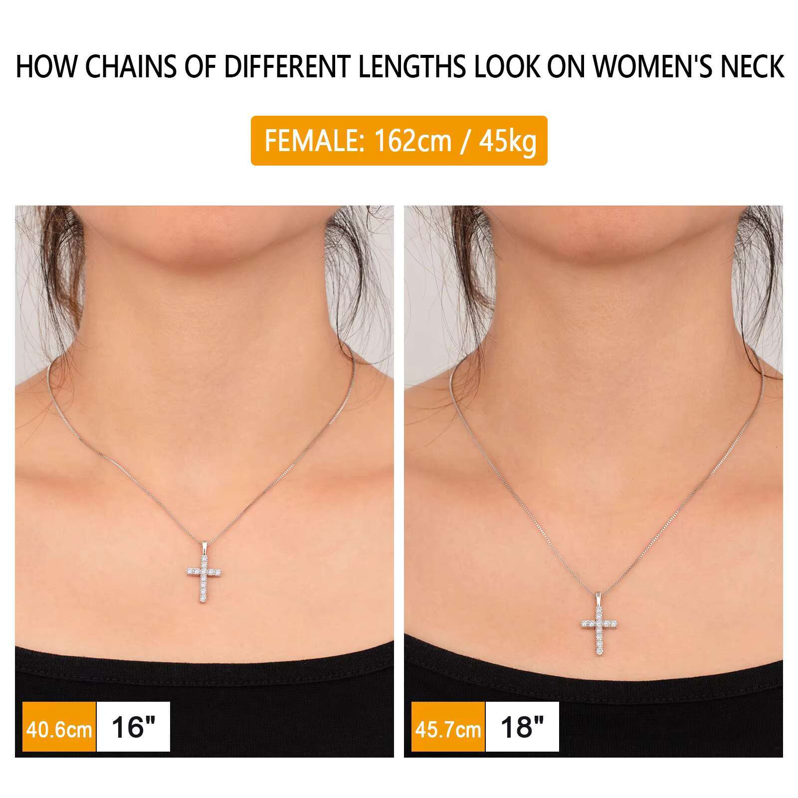 925 Sterling Silver Diamond Crucifix Pendant 14K White Gold Iced Out Jesus Christian Jewelry Moissanite Cross Necklace for Women