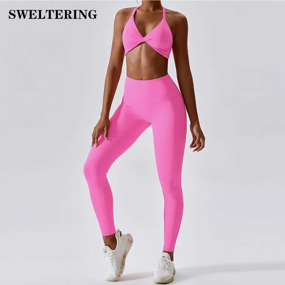 Yoga set womens track and field suit fitness exercise set womens gym exercise suit womens sportswear womens sportswear W250326