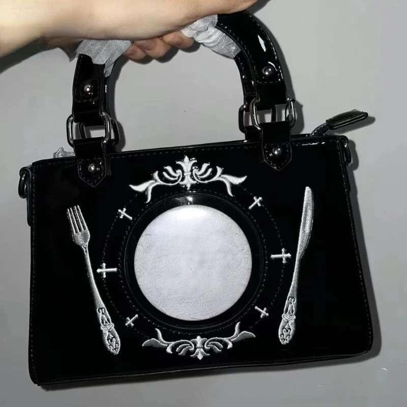 Vintage Haruku Punk Gothic Shoulder Underarm Bag Fashion Sweet Cool Y2k Aesthetic Handbags Casual Women Transparent Ita Bags