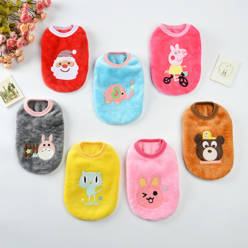 Cartoon Dog Sweater for Small Dog, Dog Clothes for Puppy Dogs Girl Boy, Ultra Soft and Warm Flannel Puppy Sweater Dog Coat for Winter, Multiple Styles