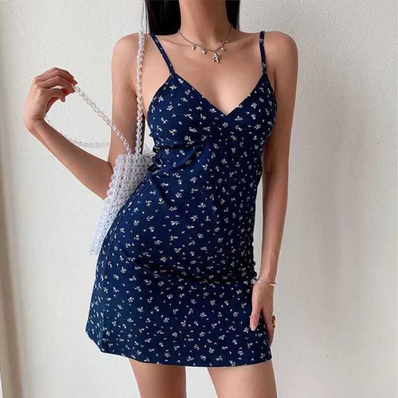 Basic Women Dresses Summer Women's Sexy Strap Casual Print Short Waist A E Dress Pg3192