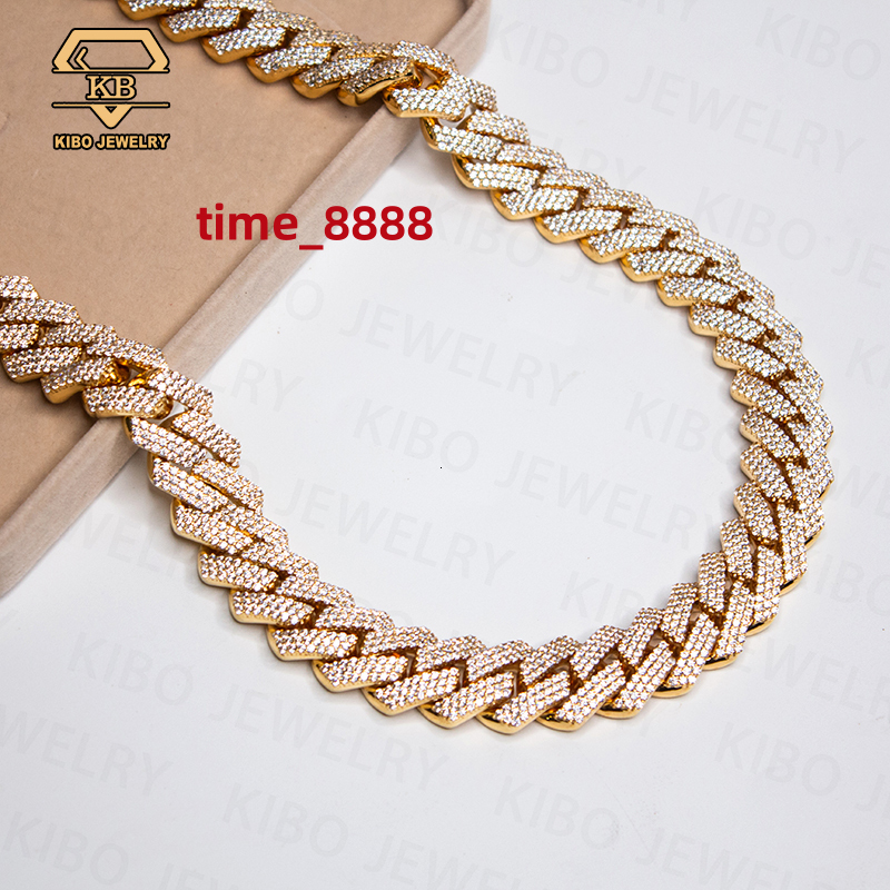 VVS Cuban Chains Moissanite 925 Sterling Silver 18mm LAB Grown Moissanite Diamond Heavy Hip Hop Jewelry Cuban Link Chain