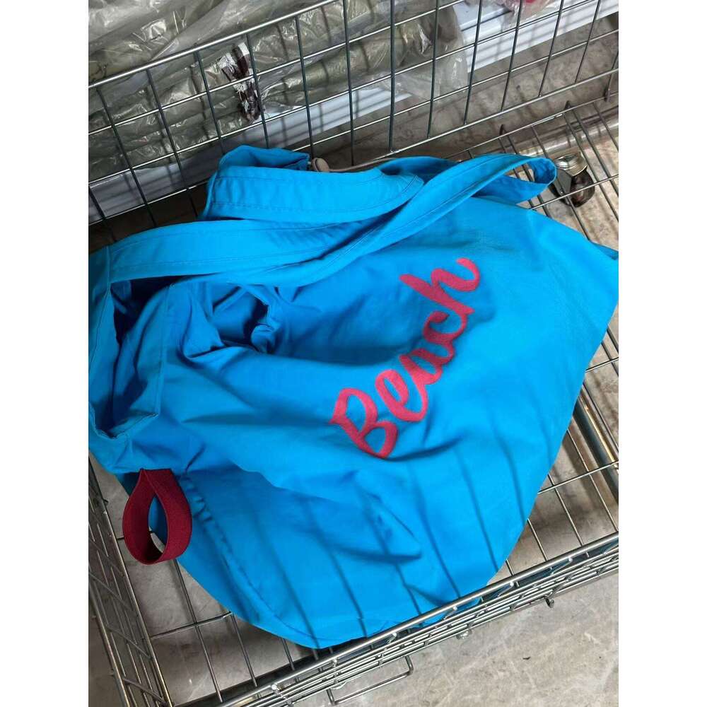 Korean version new letter printed women's large capacity nylon shoulder casual versatile portable drawstring tote bag