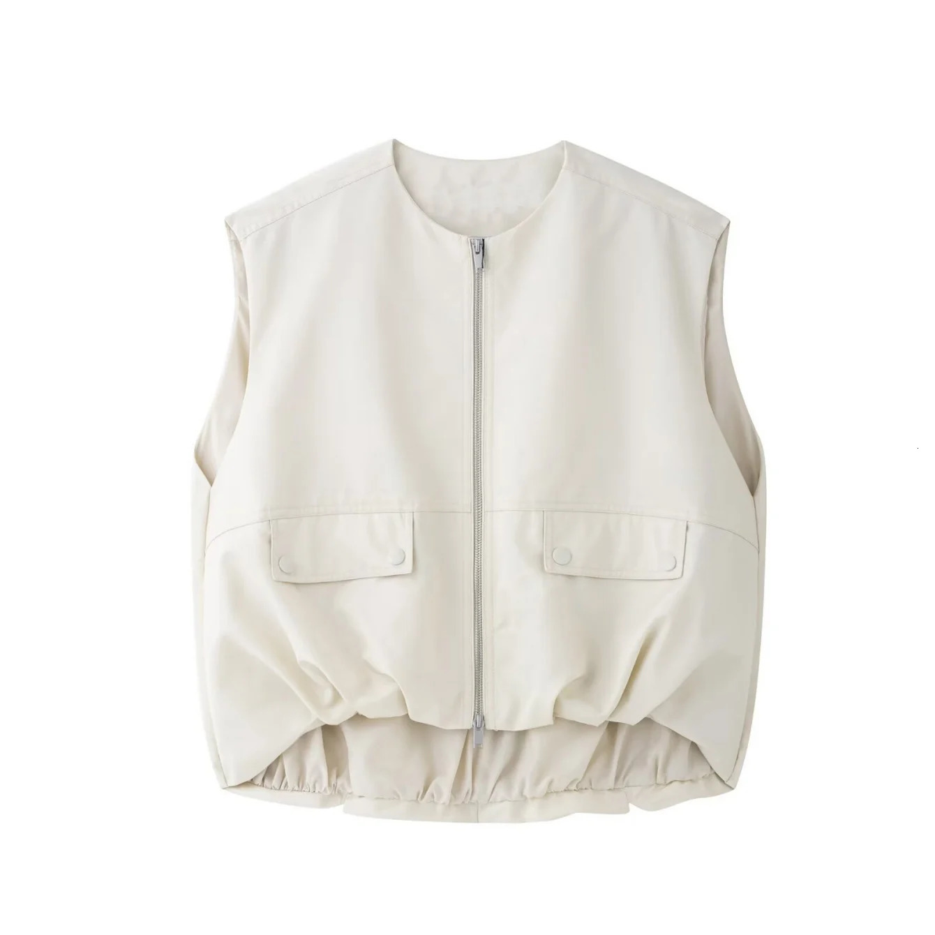 Myst Za Spring Vest Balloon Edition Loose Casual Versatile Sleeveless Tank Top Solid Color Top 250320