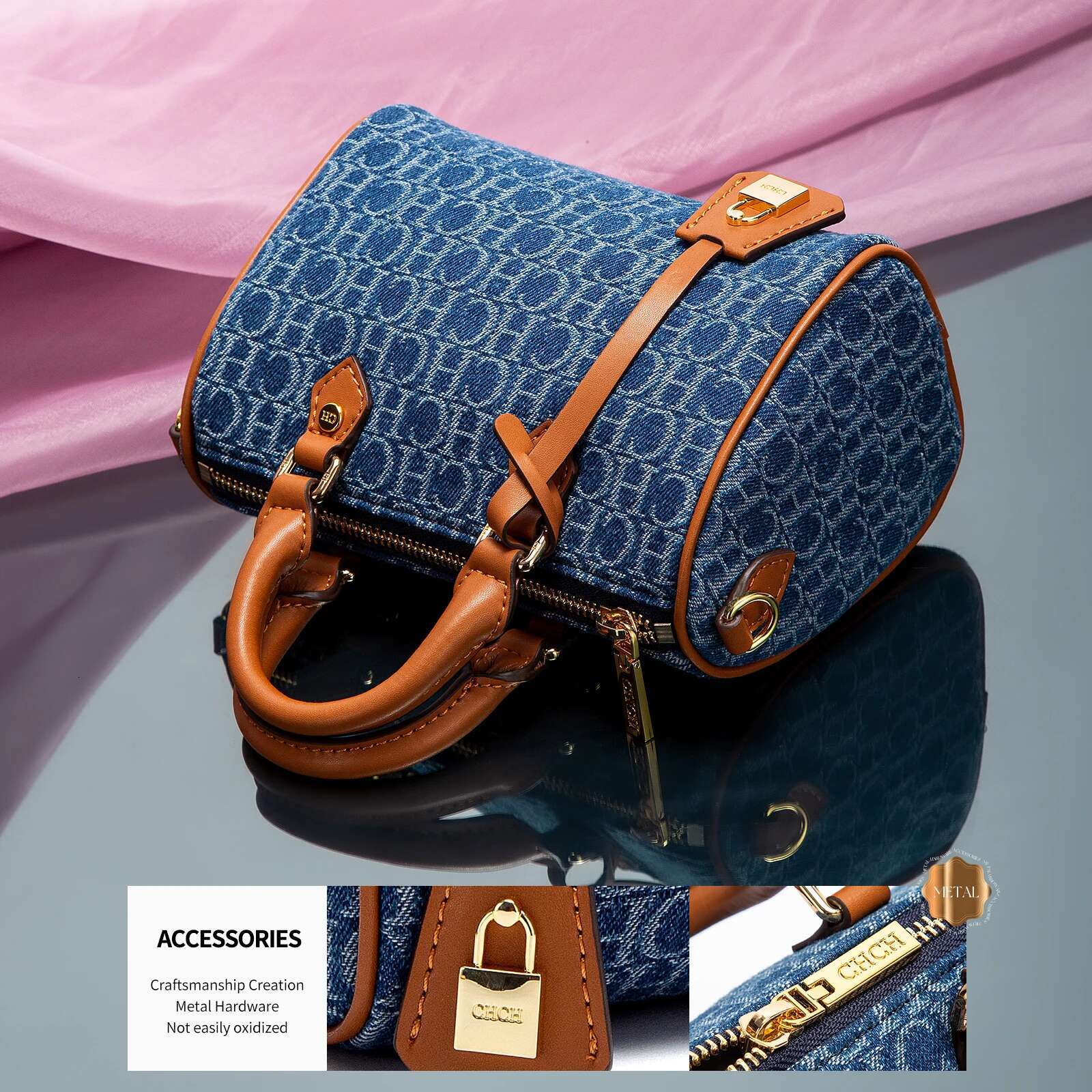 Shoulder Bag 2025 New Cowboy Splicing Pillow Bag, Casual Party Women's Handbag