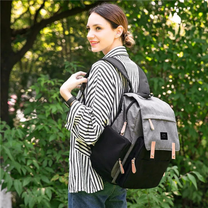 LAND Mommy Diaper Bags Landuo Mother Large Capacity Travel Nappy Backpacks with Changing Mat Convenient Baby Nursing Bags 250325