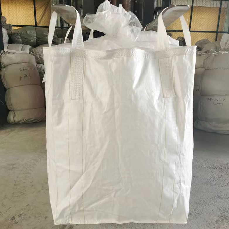 White Reinforced Bulk Storage Space Bag for Industrial Waste - Durable & Heavy Duty