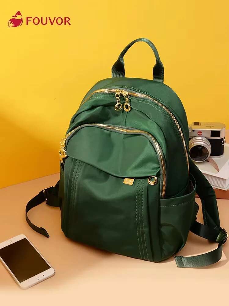 Fouvor Nylon Waterproof Backpack For Women Design Fashion Casual Large Capacity Light Backpacks Travel School Bag 6013-10