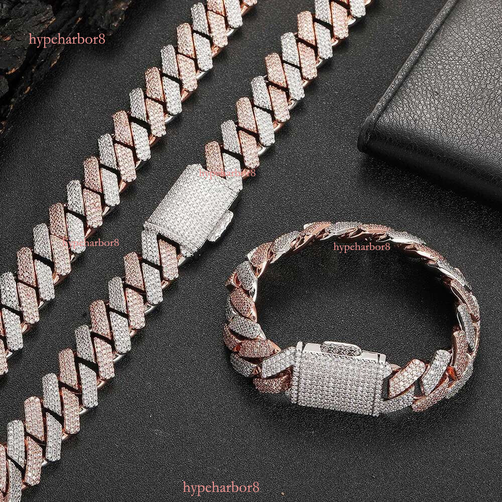 bracelet gold necklace designer jewelry cuban k Pass Dia Tester Sterg Sier Necklace Vvs moissanite chain chains for men gift goth iced out pendant