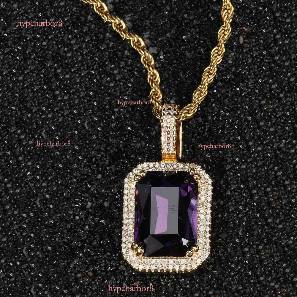 designer new gra Pendant necklaces Sterg Sier VVS Moissanite dia cluster iced out cuban k chain Hip-Hop necklace for men women jewelry gift