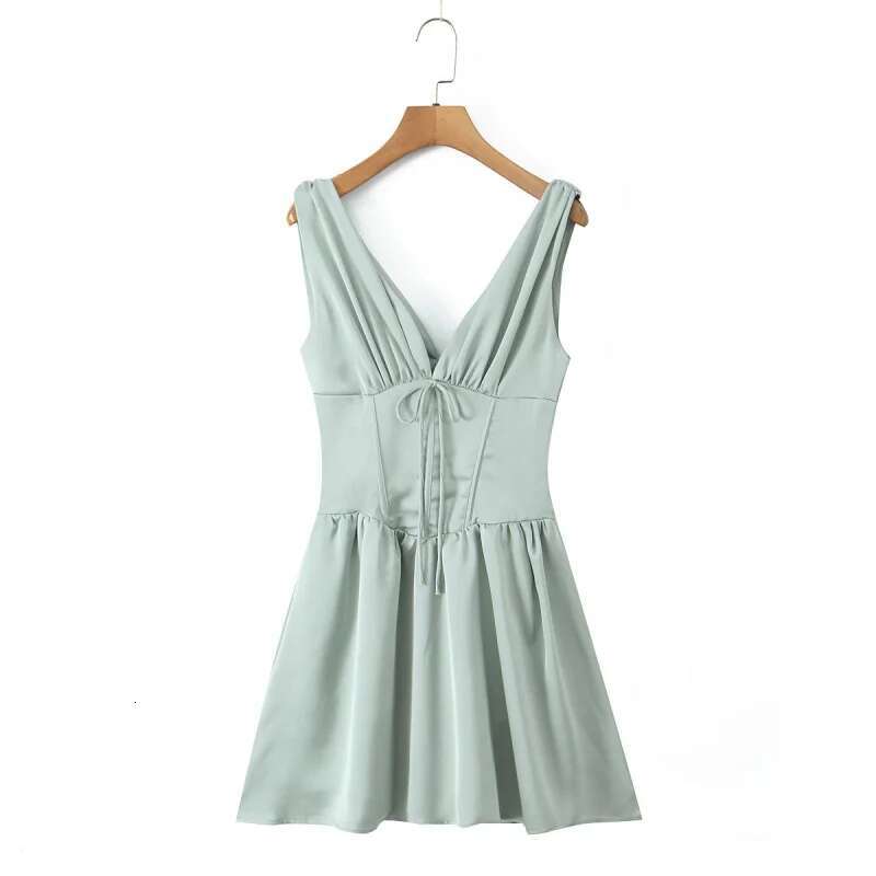 Dongdumaoyi Franse Prinsessenjurk DAMES Nieuwe Stijl Sexy Strakke Taille Diepe V Mini Jurk C