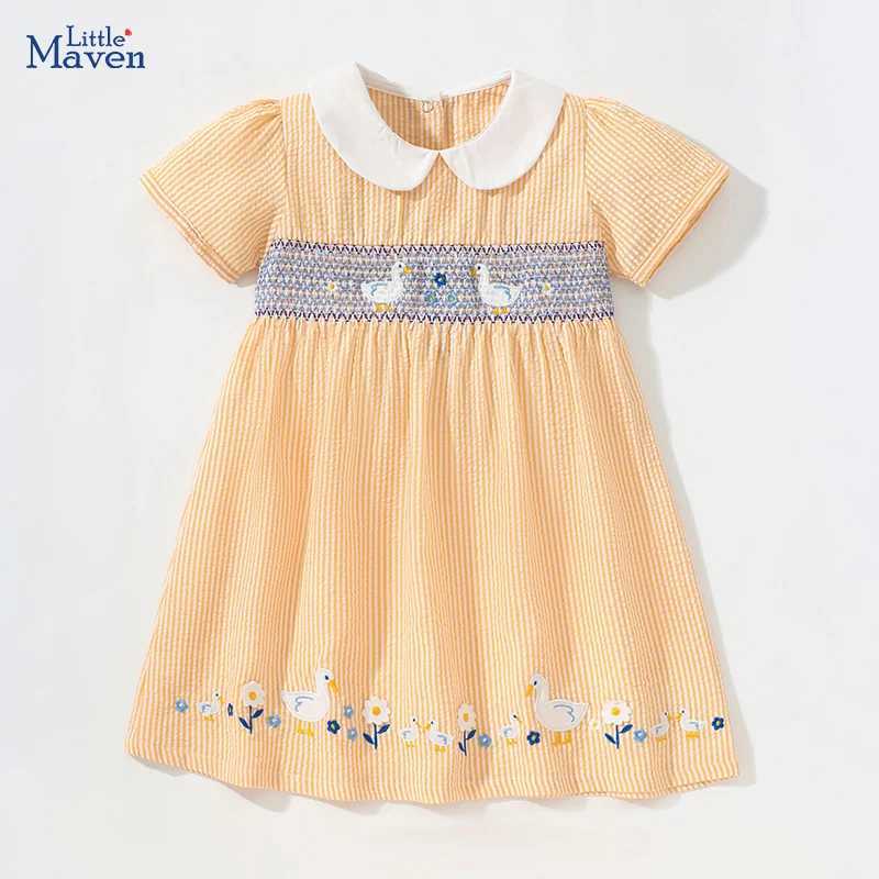 Little fur summer cute baby clothing animal duck embroidery childrens girl Par princess dress childrens clothing vest W250326