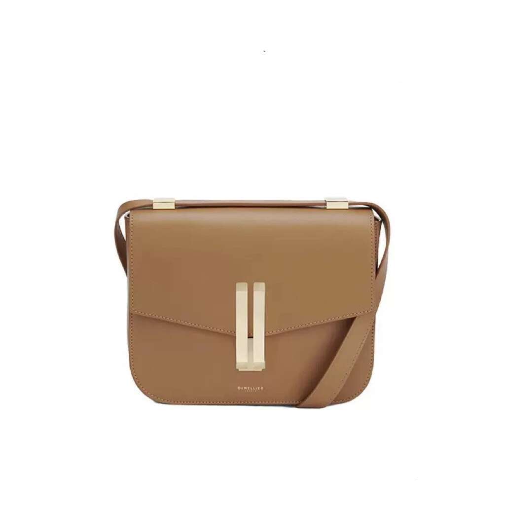 DEME tofu light , niche design, leather women's bag, one-shoulder, armpit small square bag