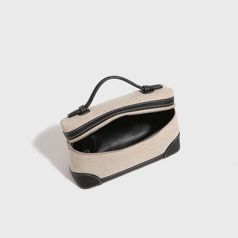 Lunch New 2025 Vintage Niche Canvas Color Single Shoulder Crossbody Female Senior Texture Hand Box Bag