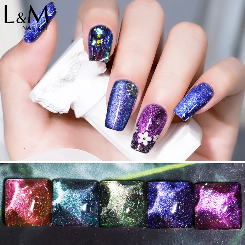 MOZA Moon Cat Eye nail Gel Varnish Semi Permanent Gel Nail Art Gel 8ML Glitter Effect Soak Off UV Gel for Nails n Gelak 250326