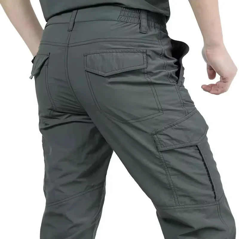 SMVP mens outdoor multifunctional pants multi pocket outdoor hiking pants waterproof wear-resistant 250324