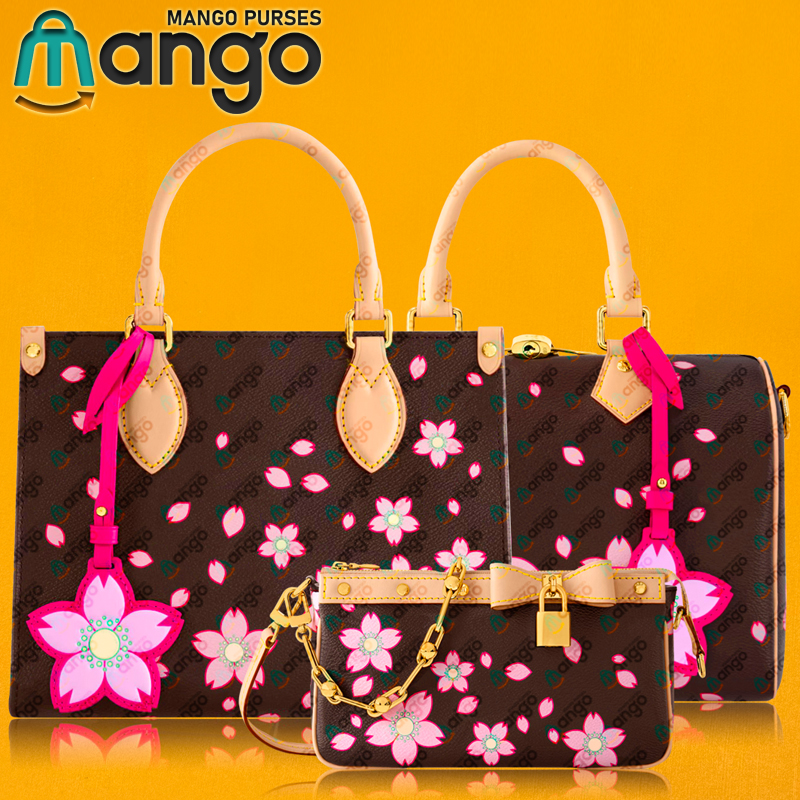 designer bag mangopurse Handbags Purses Bags Leather Floral Shopping Bags Letter Women's Handbag Shoulder Bag Come Withe box and dust bag