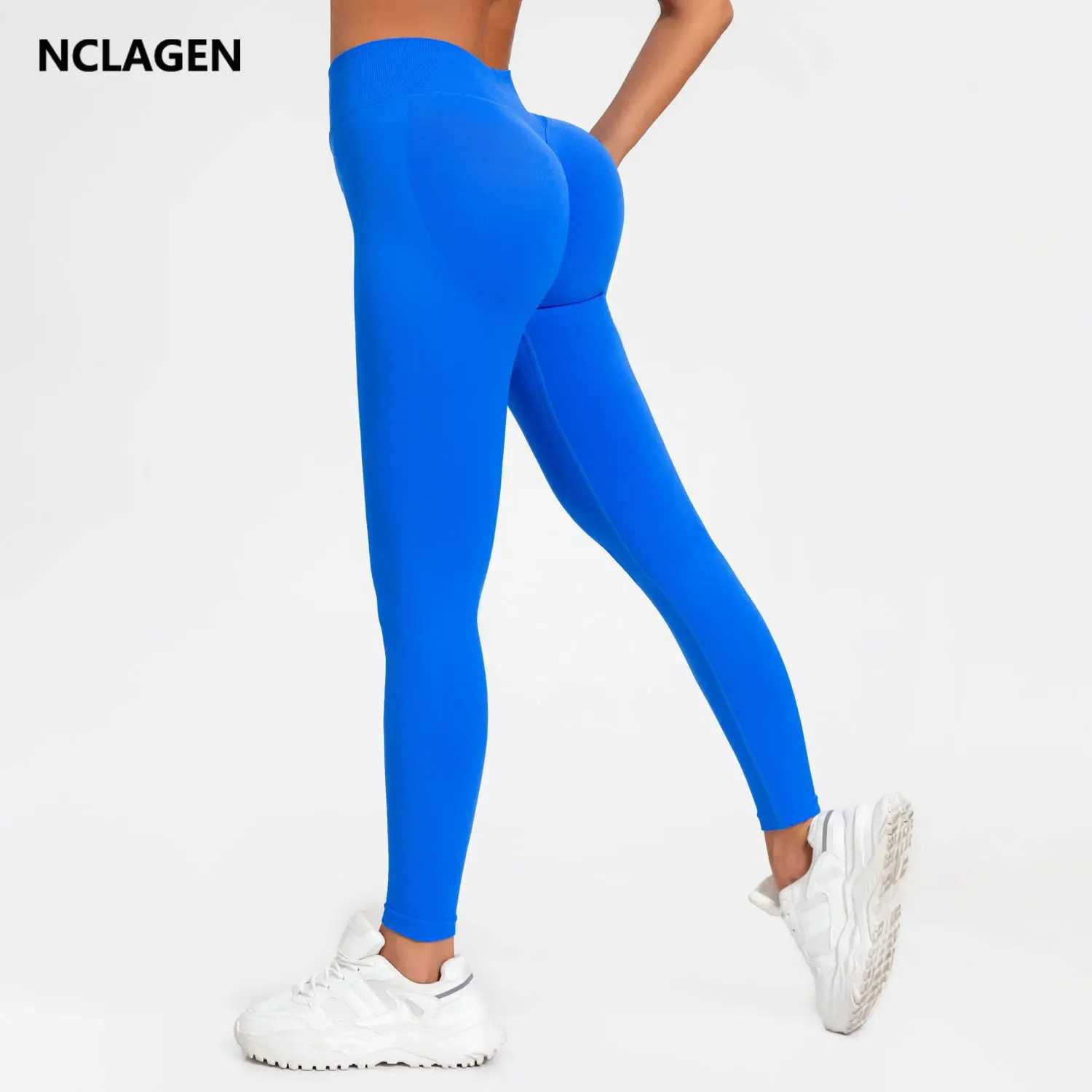 NCLAGEN Impact Legging Womens Seamless Sports Yoga Pants Low Rib Gym Clothing Fitness Training Clothes Scrunch Bum Tights W250326