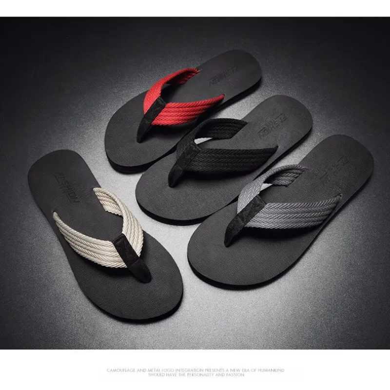 2024 Summer New Flip Leisure N-Slip Creative Korean Style Fi Sandals Personalized Sandals Beach ShoesXJ250326