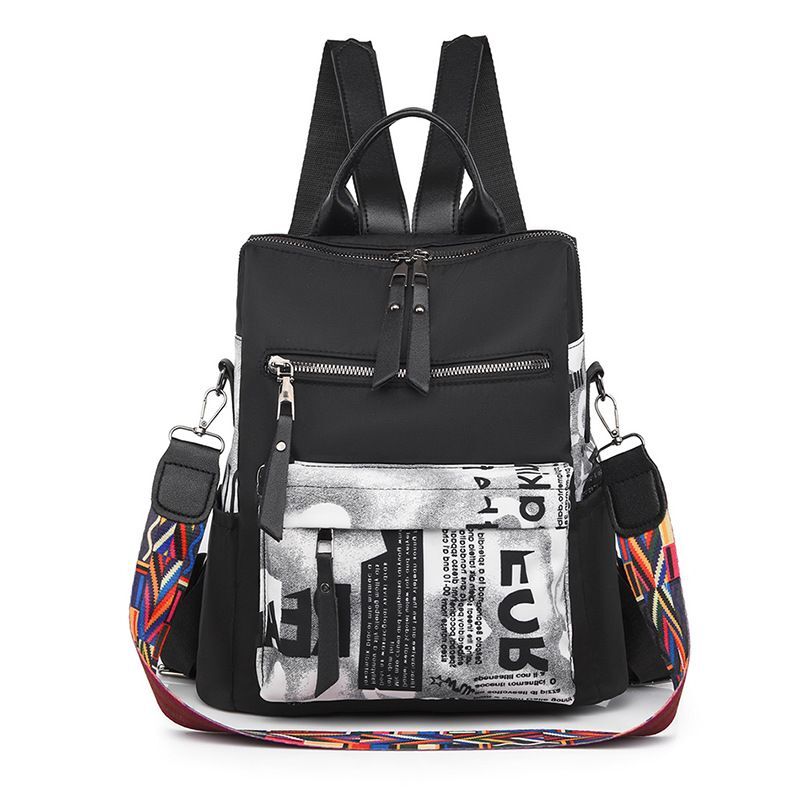 Bags Autumn And Winter New Personalized Printed Ladies Oxford Cloth Outdoor Light Casual Backpack Women's Bag