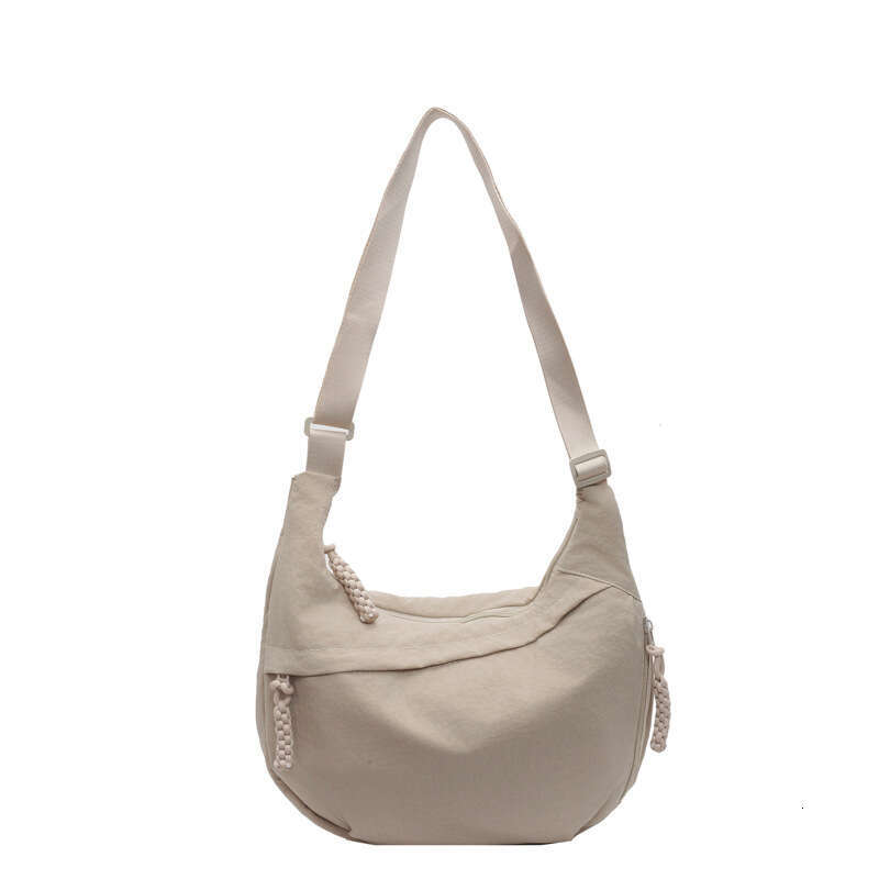 Simple and large capacity crossbody 2024 new style student small single shoulder cloth bag, versatile dumpling bag for women