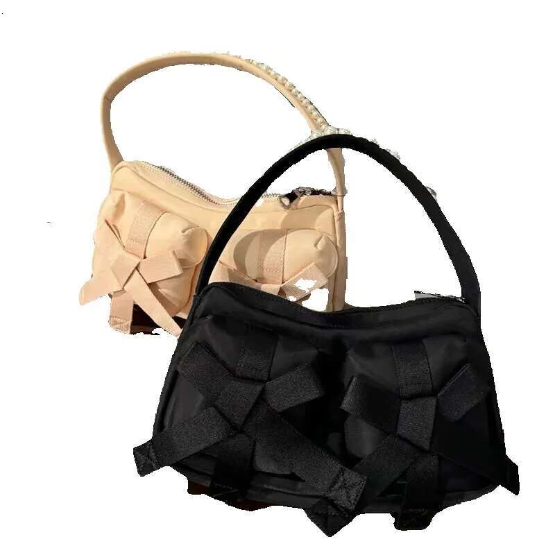 New Pearl Bow Bolsos Mujer Underarm Bag Multi-Function Square Sac Femme Shoulder Bags For Women Casual All-Match Zipper Bolsas