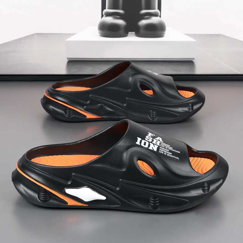 EVA Mens Slippers Thick Bottom Mens Soft Comfortable Casual Shoes Men Slip- Sandals Beach High-elastic Male Slides Hot SaleXJ250326