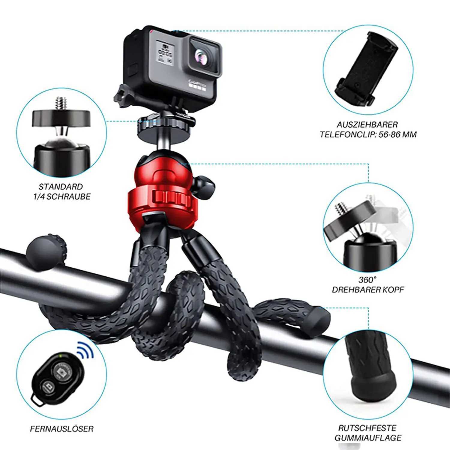 Mobile phone tripod flexible sponge octopus mini tripod tripod holderXJ250326