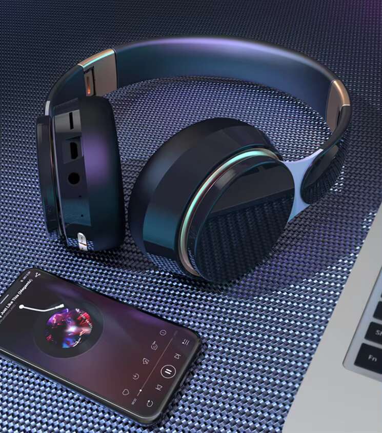 Headphones high and low frequency stereo music Oem wireless noise cancelg headphones with microphone