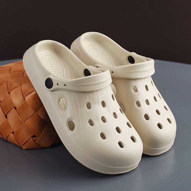 Mens Summer Beach Unisex Casual Garden Clogs Outdoor Wide Toe Cross Sandals for Ladies Non Slip House Shower Slippers