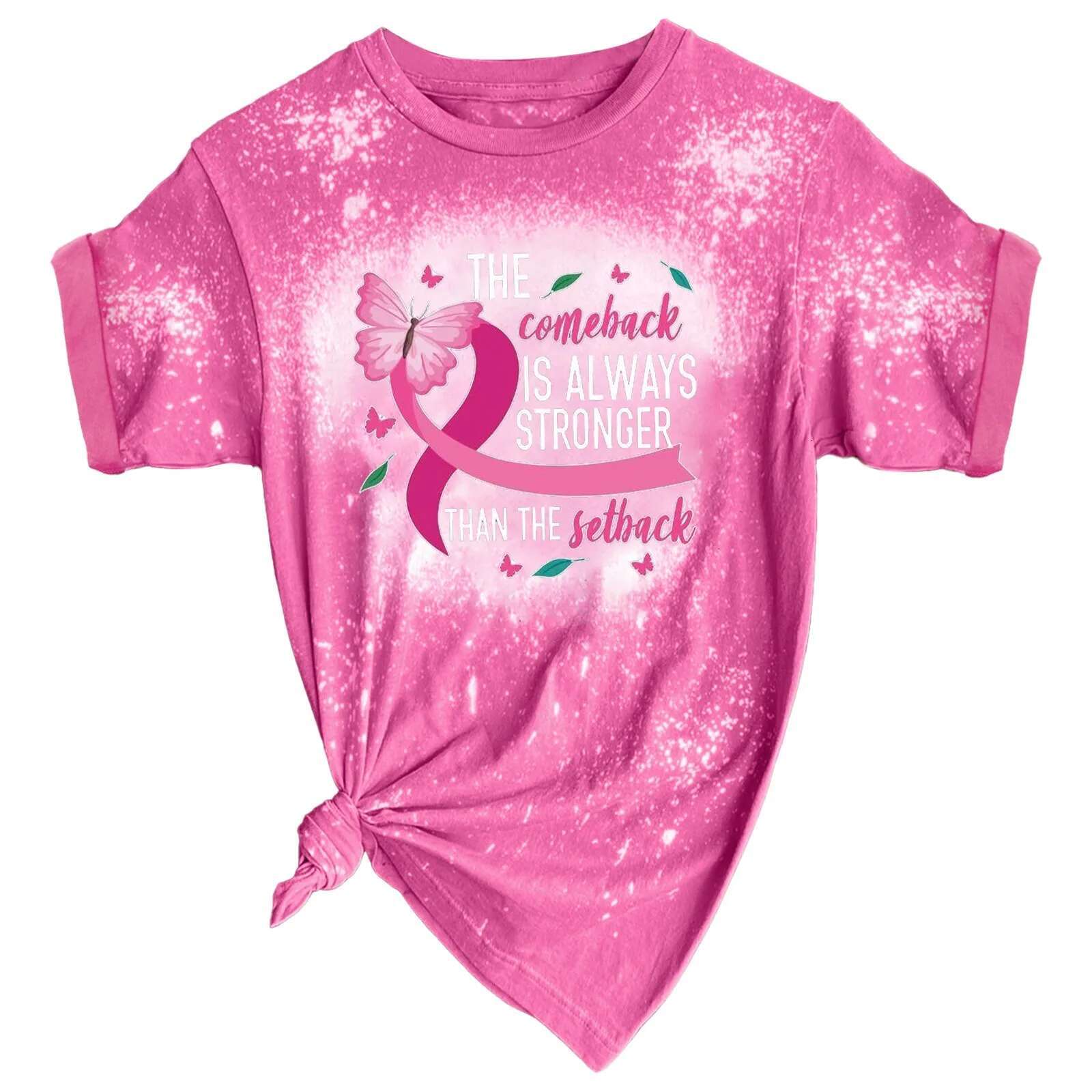 Ddmyshoesvip Breast Cancer Awareness Women T Shirt October Pink Tops Round Neck Short Sleeve Graphic T Shirts Female Tees