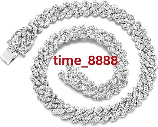 Factory Various Styles Diamond Moissanite Cuban Link Chain Necklace Bracelet Hip Hop Moissanite Necklaces